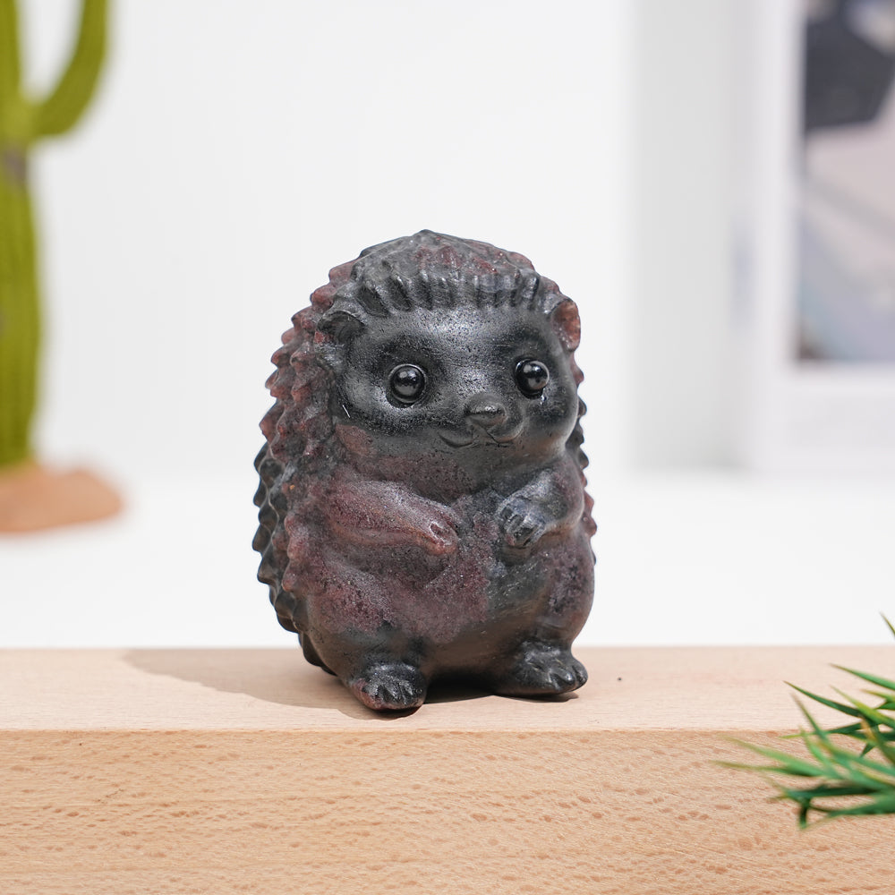 Natural Crystal Hedgehog Carving