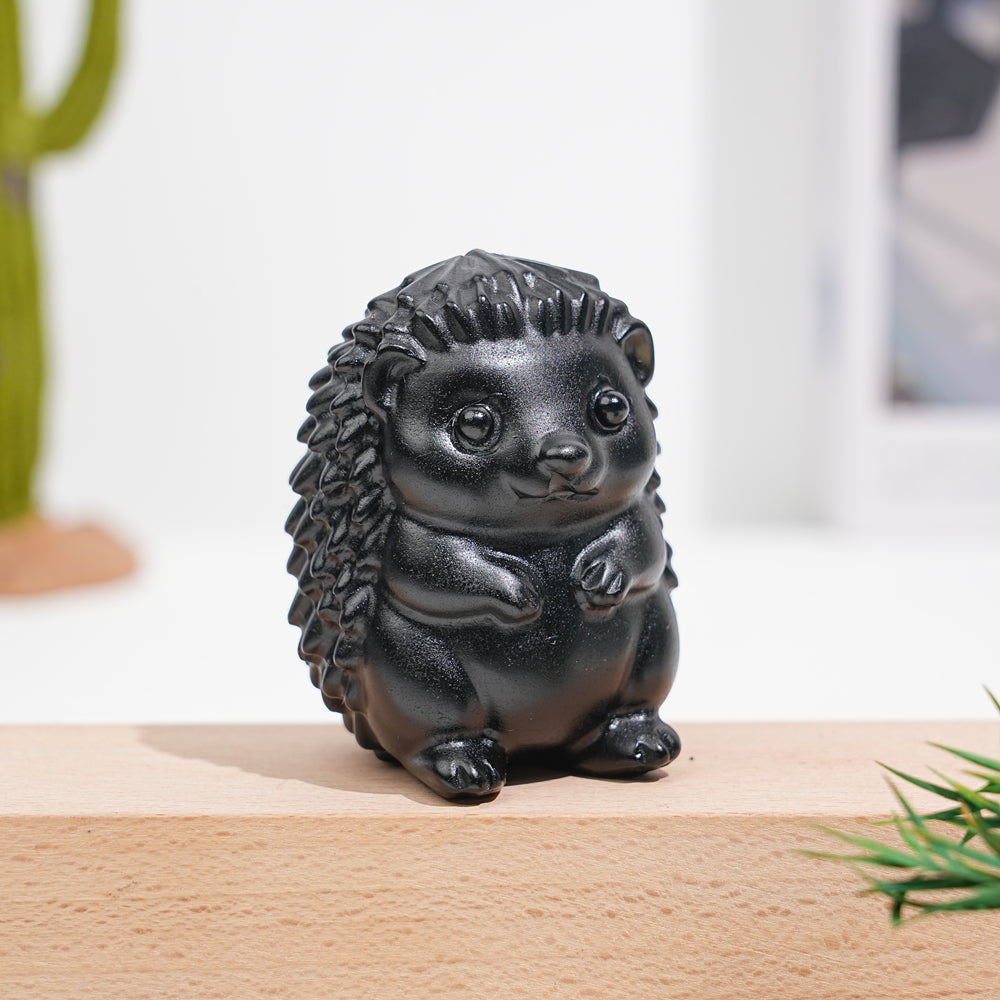 Natural Crystal Hedgehog Carving