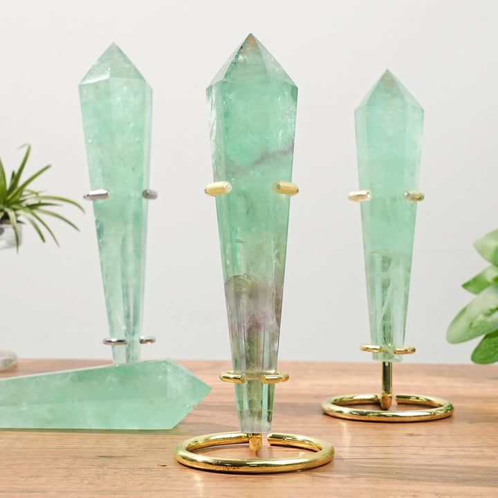 Natural Crystal Green Fluorite Wand