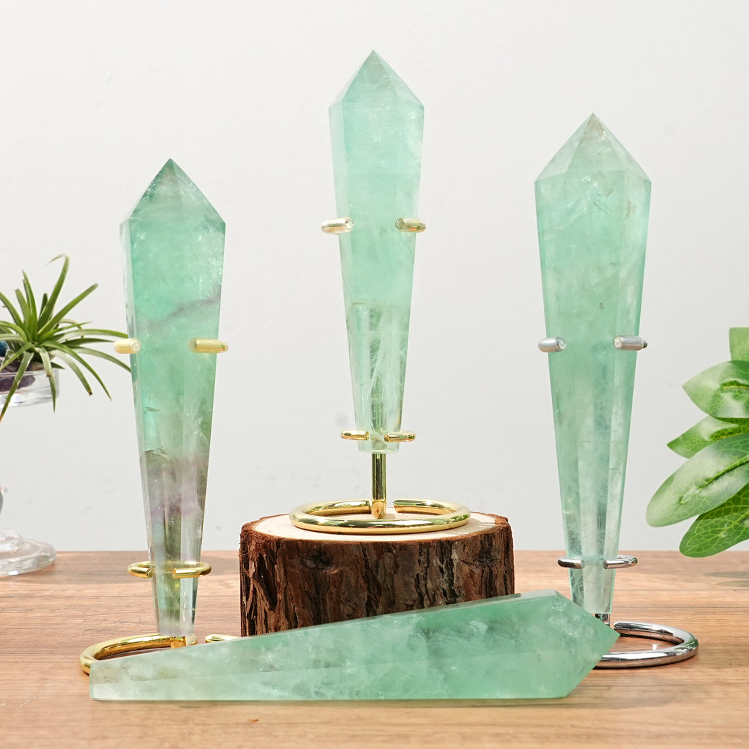 Natural Crystal Green Fluorite Wand