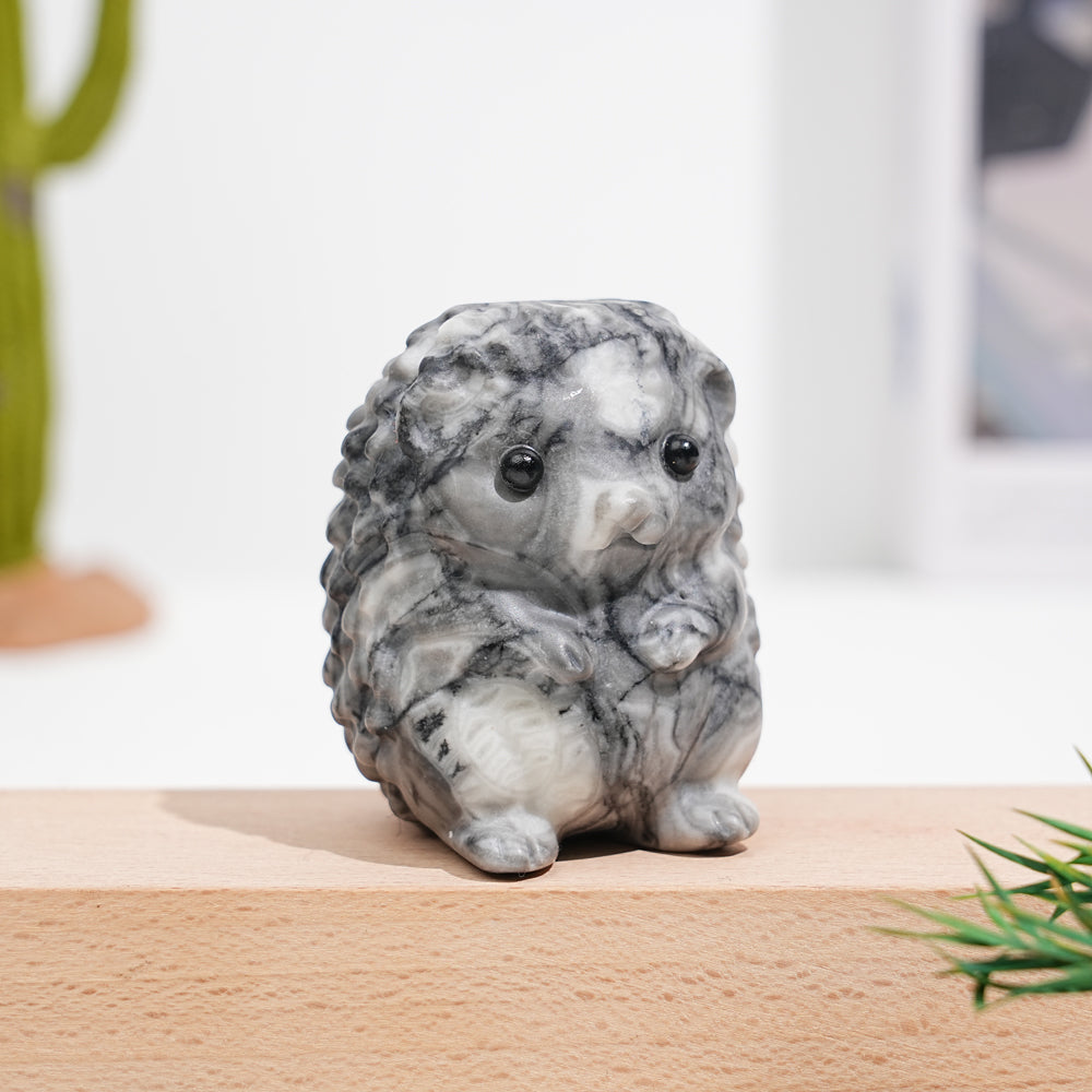 Natural Crystal Hedgehog Carving