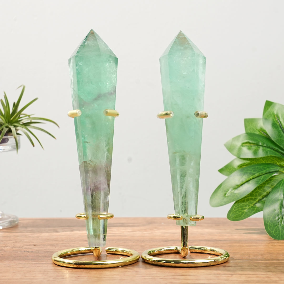Natural Crystal Green Fluorite Wand