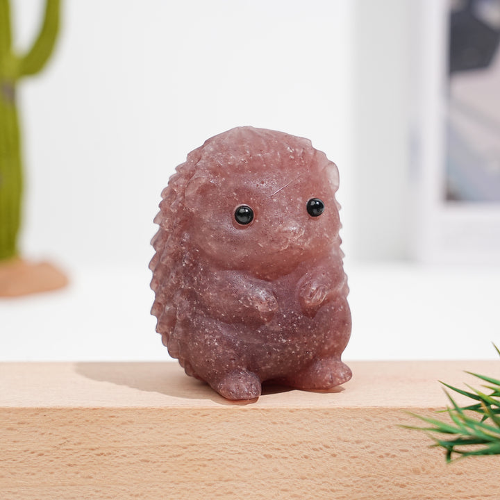 Natural Crystal Hedgehog Carving