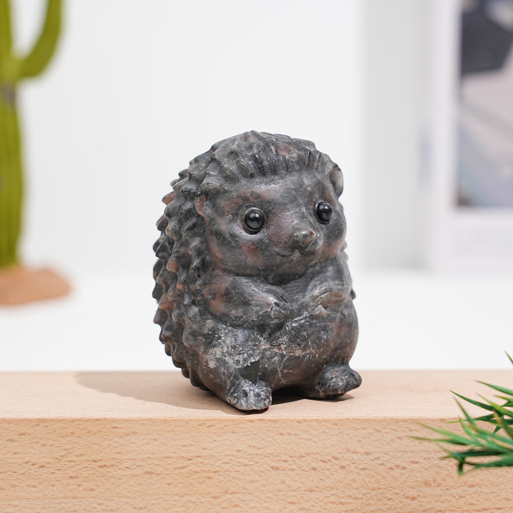 Natural Crystal Hedgehog Carving