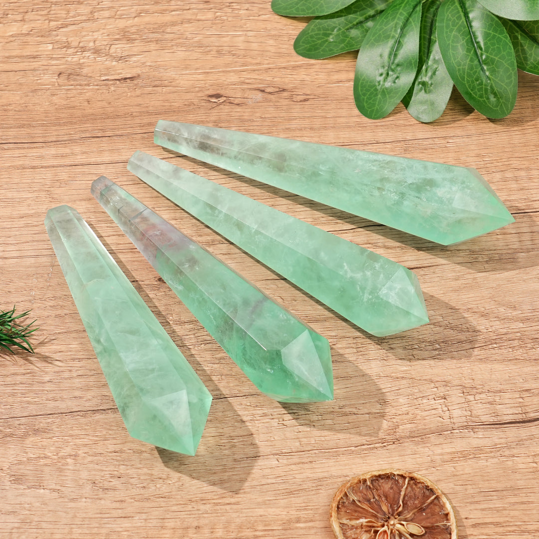 Natural Crystal Green Fluorite Wand