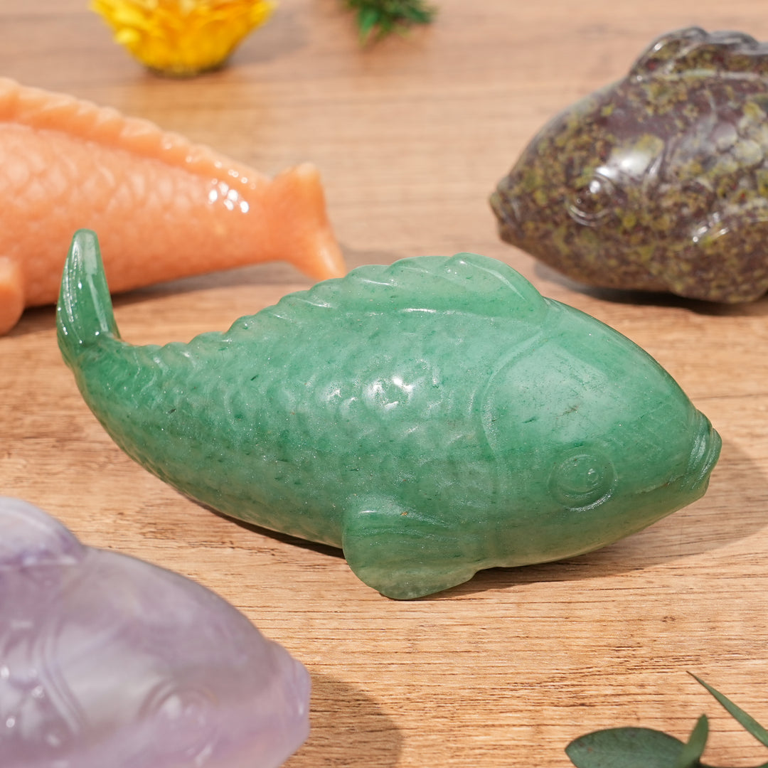 Natural Crystal Carving Chubby Fish