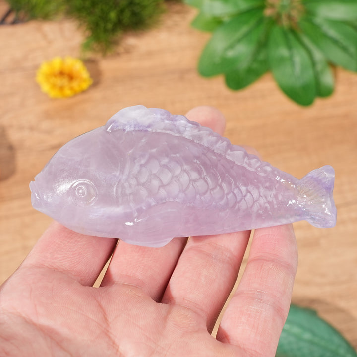 Natural Crystal Carving Chubby Fish