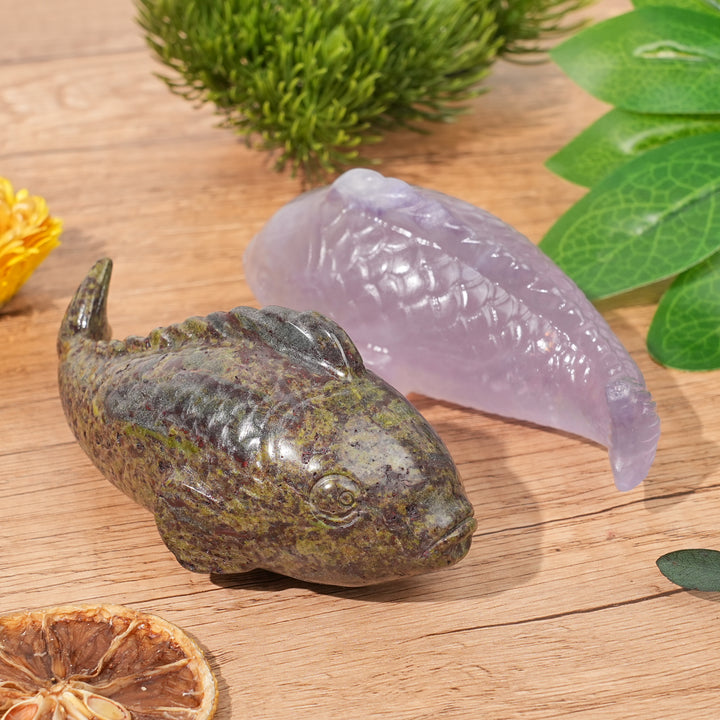 Natural Crystal Carving Chubby Fish