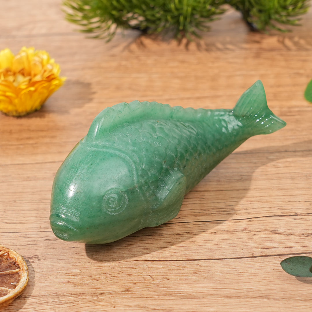 Natural Crystal Carving Chubby Fish
