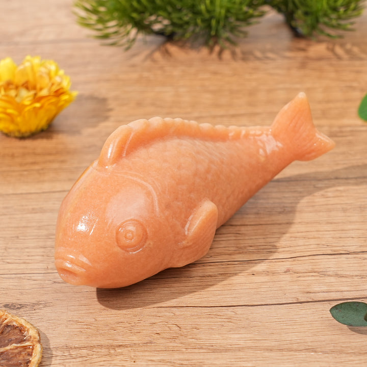 Natural Crystal Carving Chubby Fish