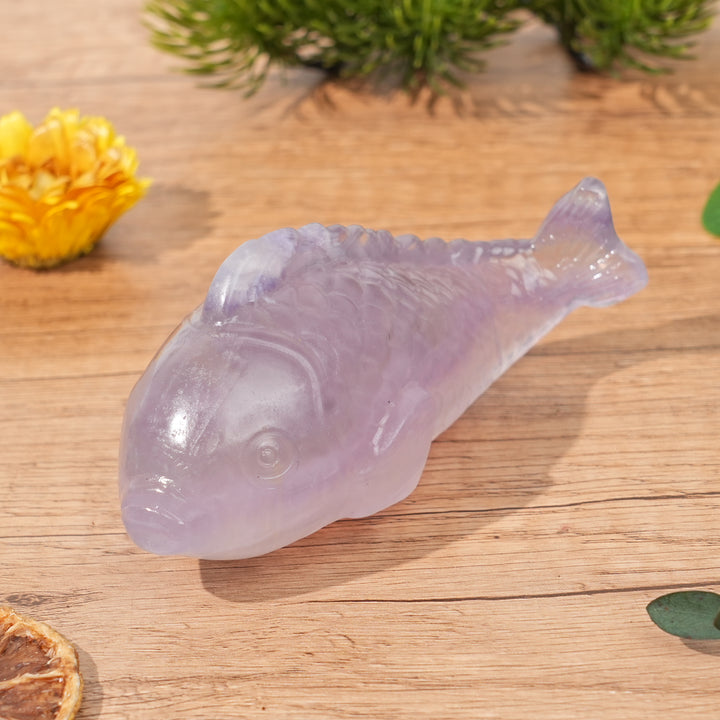 Natural Crystal Carving Chubby Fish