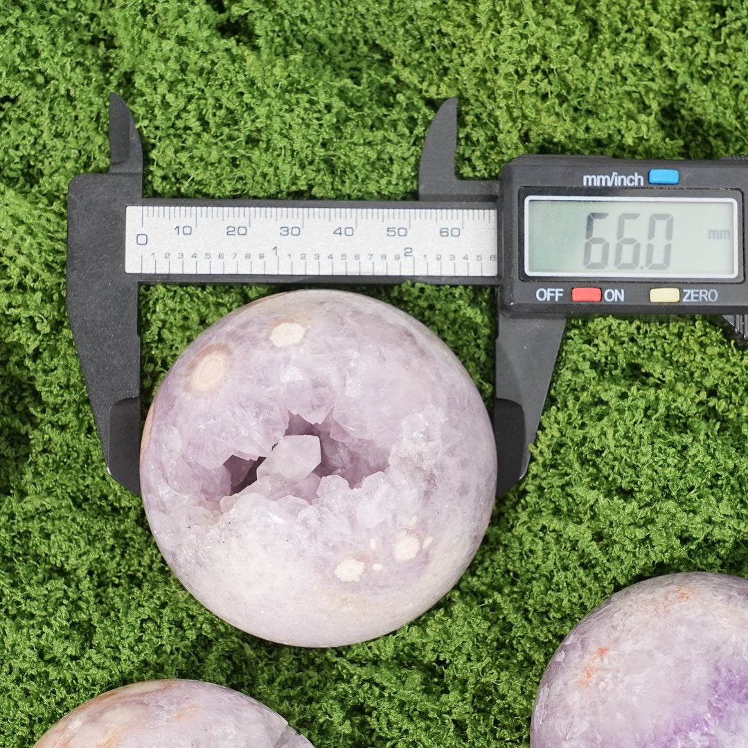 Natural Amethyst  Flower Agate Sphere