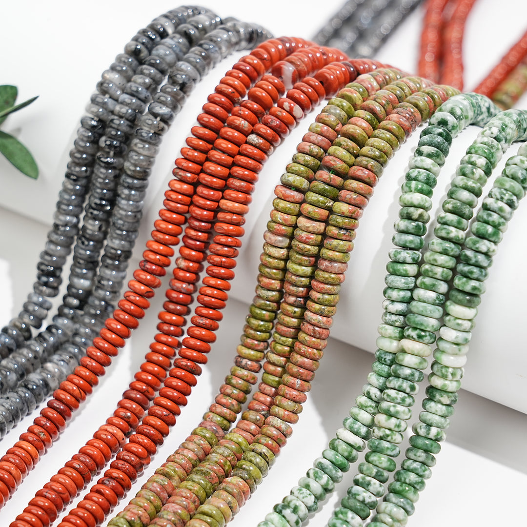 Natural Crystal Rondelle Bead Strand