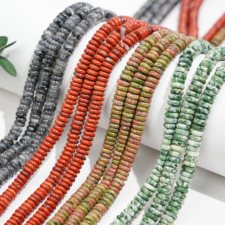 Natural Crystal Rondelle Bead Strand