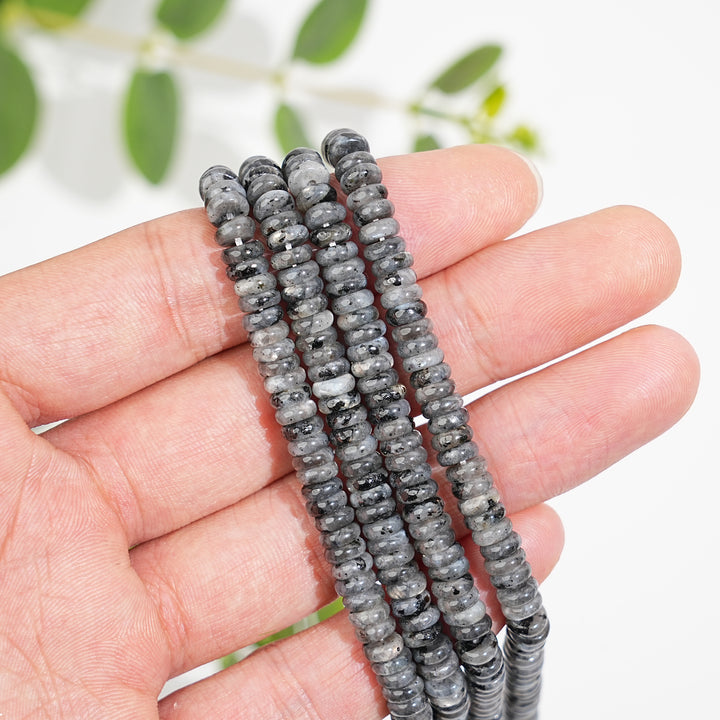 Natural Crystal Rondelle Bead Strand