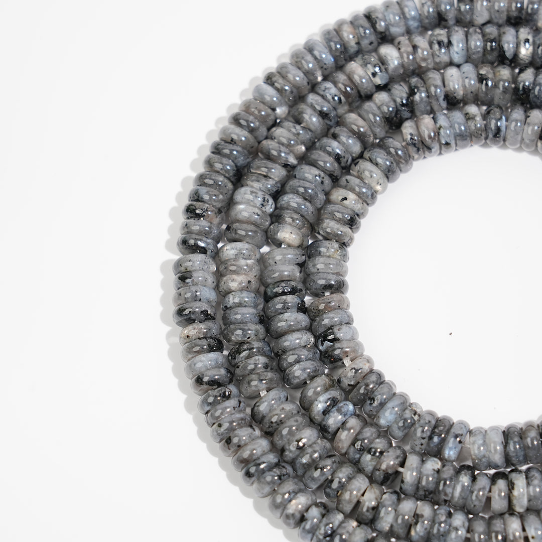 Natural Crystal Rondelle Bead Strand