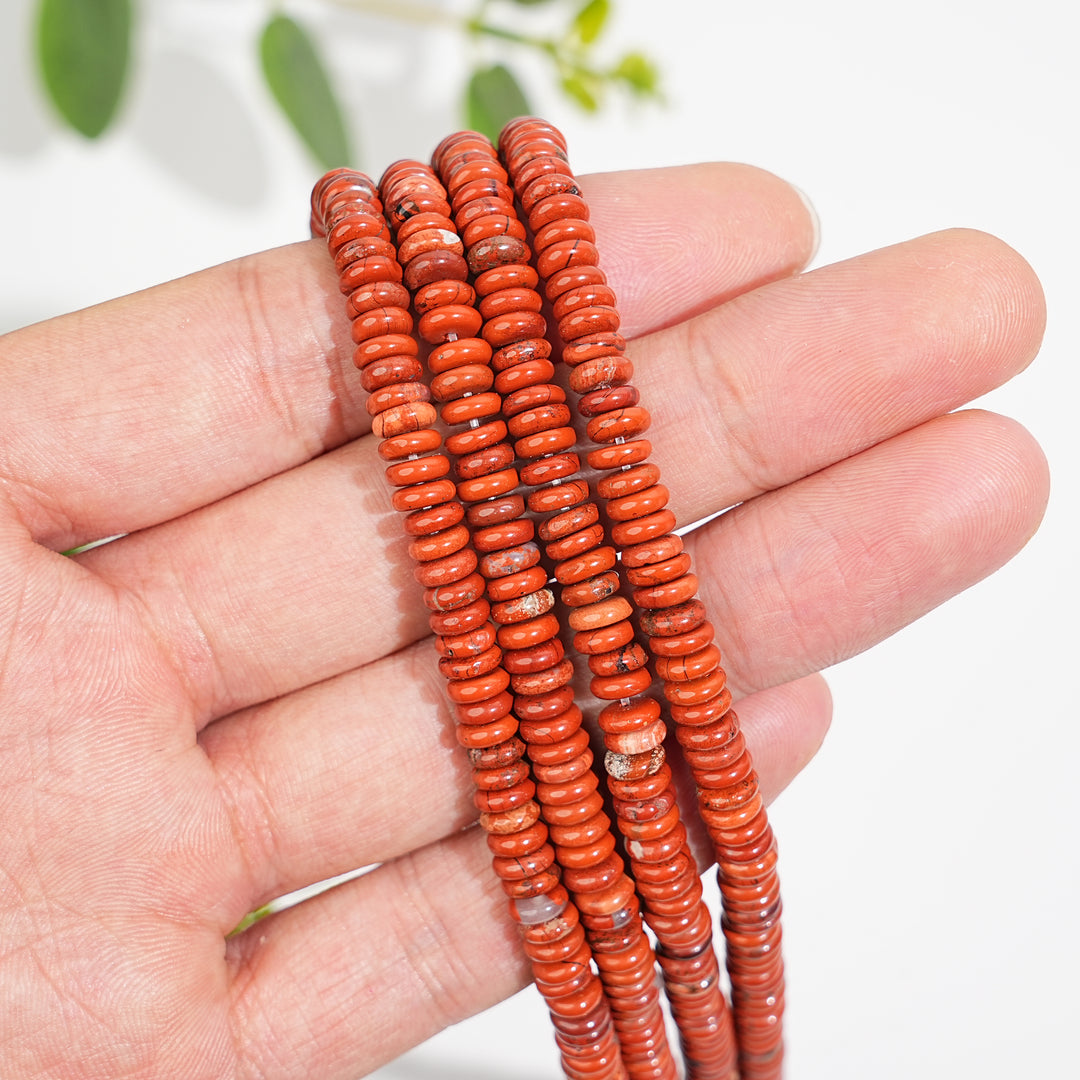 Natural Crystal Rondelle Bead Strand