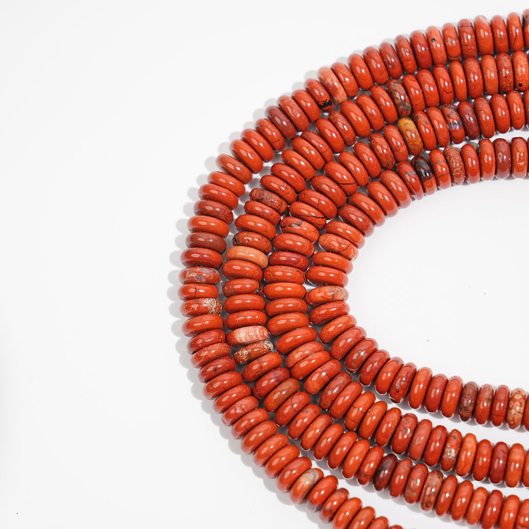 Natural Crystal Rondelle Bead Strand
