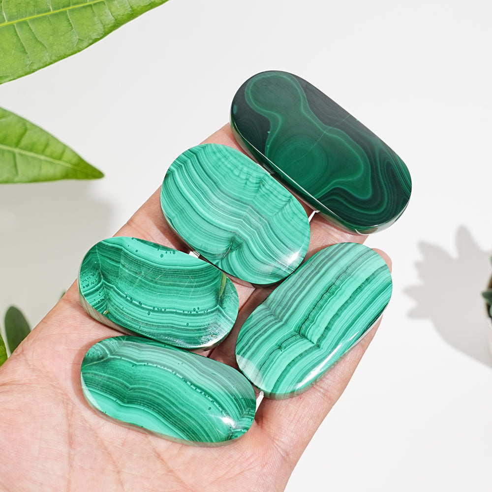 Natural Crystal Malachite Palmstone