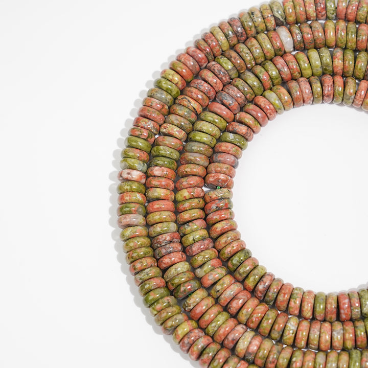 Natural Crystal Rondelle Bead Strand