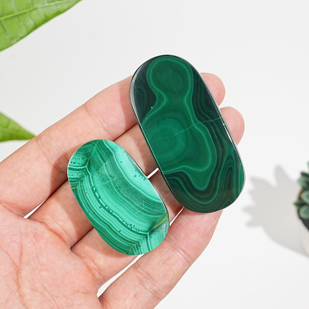 Natural Crystal Malachite Palmstone