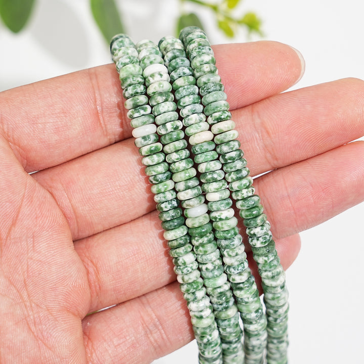 Natural Crystal Rondelle Bead Strand