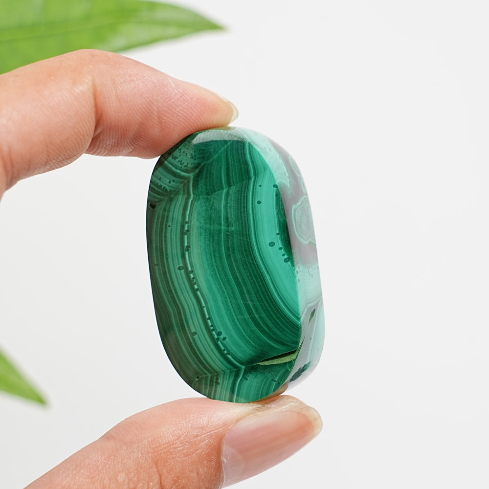 Natural Crystal Malachite Palmstone