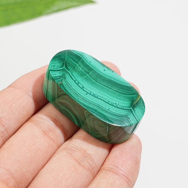 Natural Crystal Malachite Palmstone