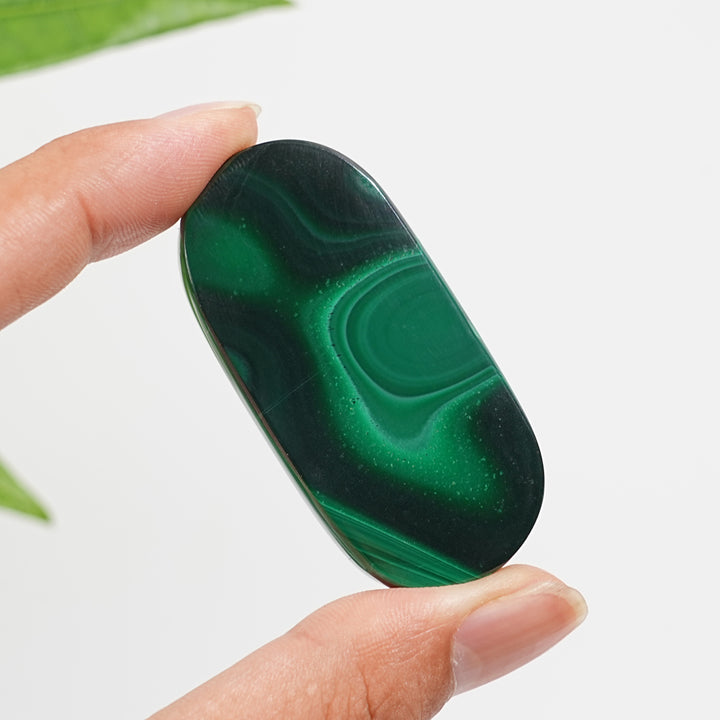 Natural Crystal Malachite Palmstone