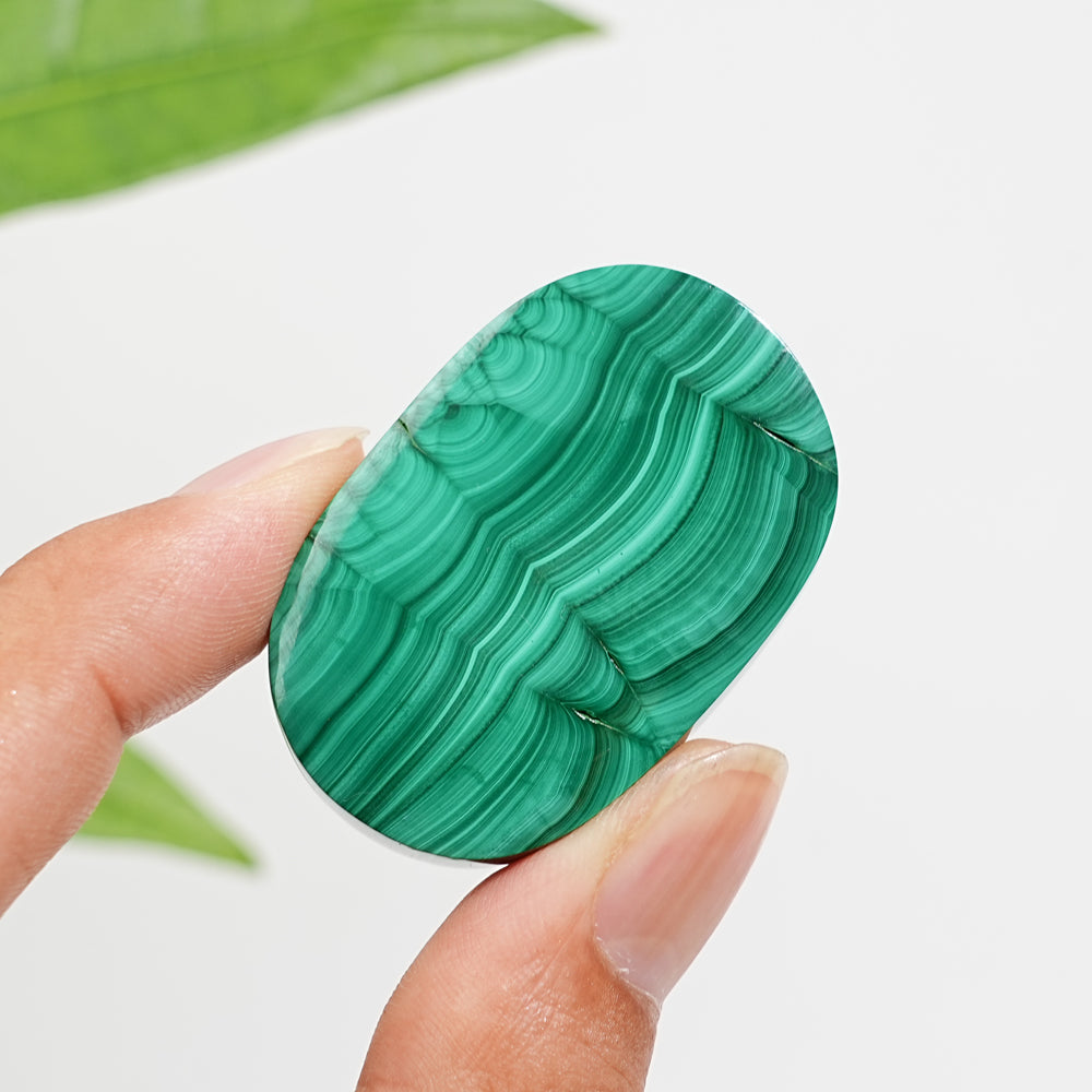 Natural Crystal Malachite Palmstone