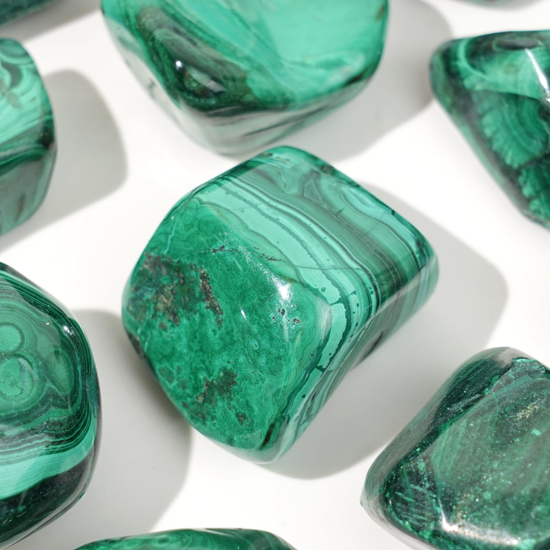 Natural Malachite Tumbled Stones