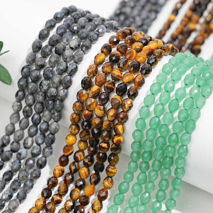 Natural Crystal Barrel Gemstone Bead Strand