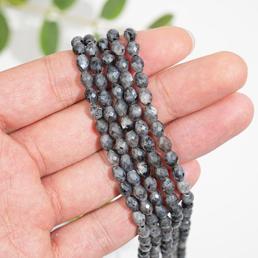 Natural Crystal Barrel Gemstone Bead Strand