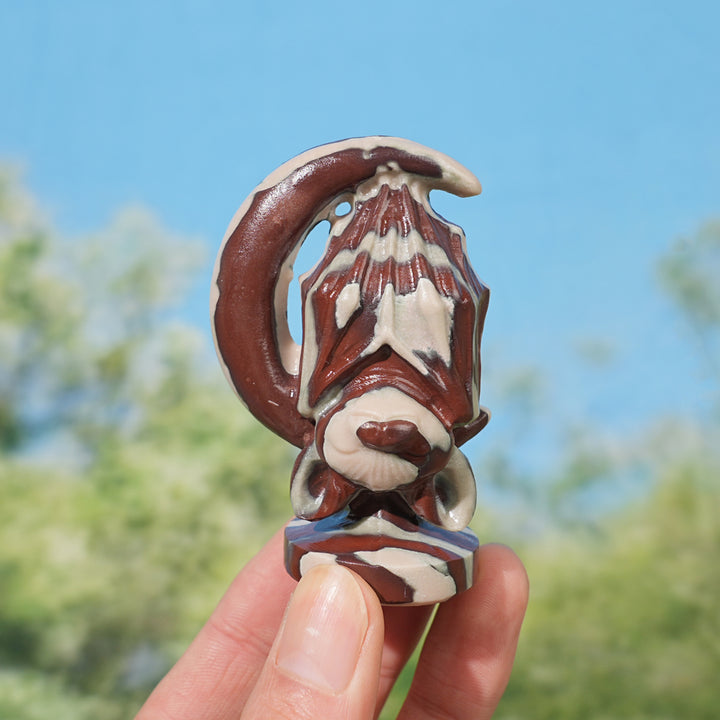 Natural Crystal Carving Moon Bat