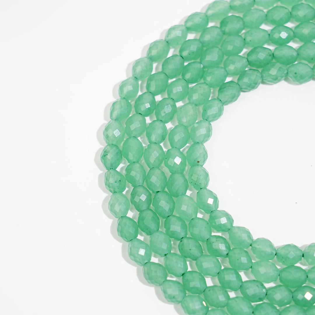 Natural Crystal Barrel Gemstone Bead Strand