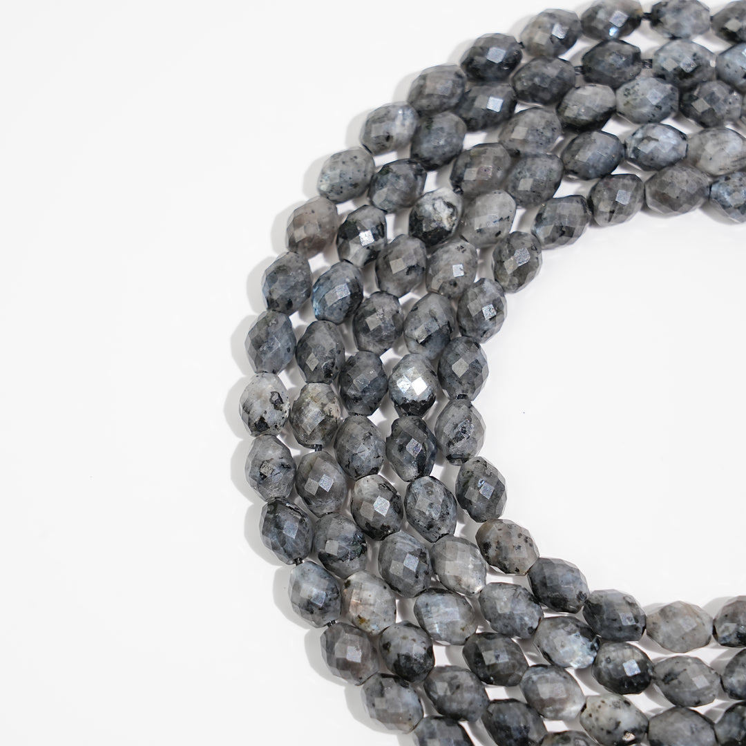 Natural Crystal Barrel Gemstone Bead Strand