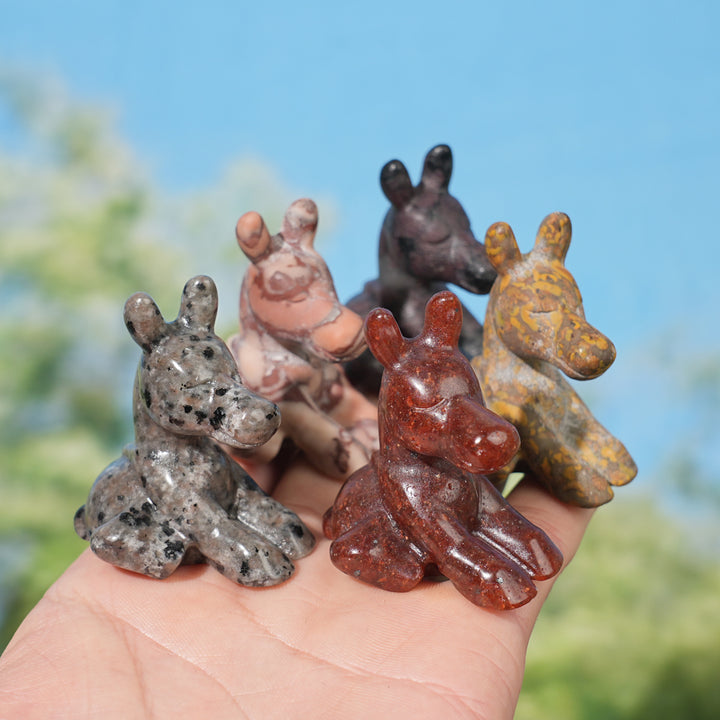 Natural Crystal Carving Sitting Donkey