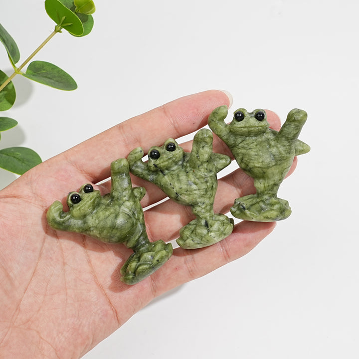 Natural Crystal Carving Serpentine Kung Fu Frog
