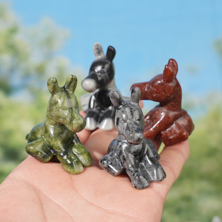 Natural Crystal Carving Sitting Donkey