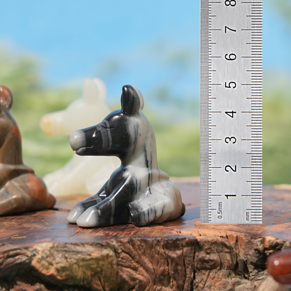 Natural Crystal Carving Sitting Donkey