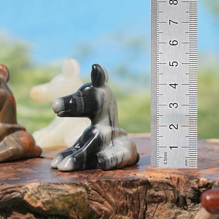Natural Crystal Carving Sitting Donkey