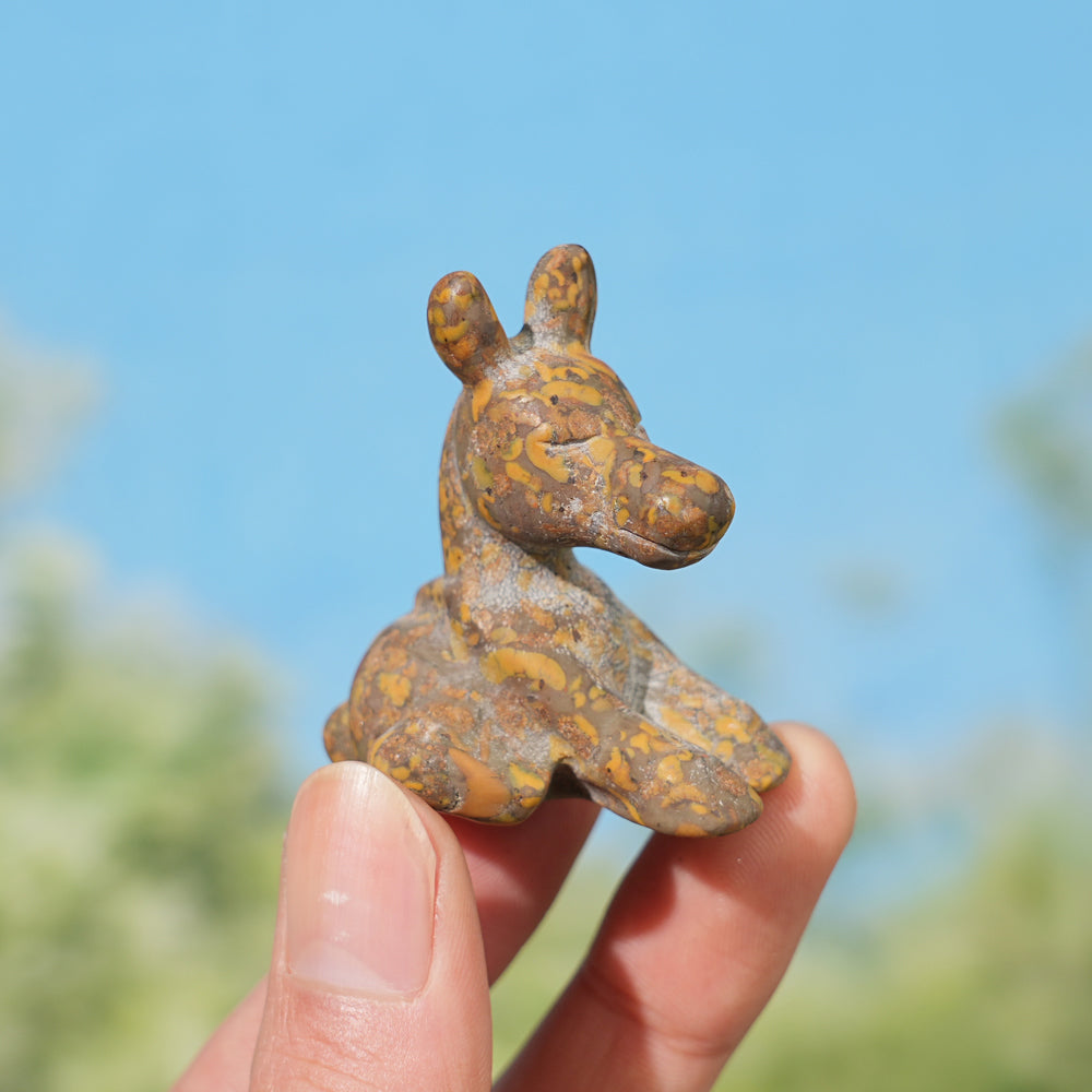 Natural Crystal Carving Sitting Donkey