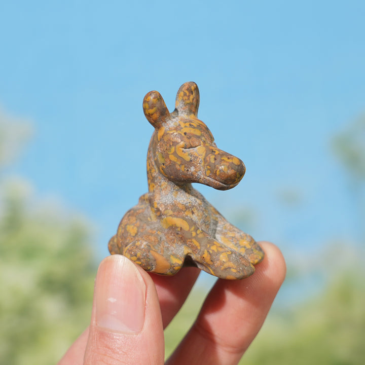 Natural Crystal Carving Sitting Donkey