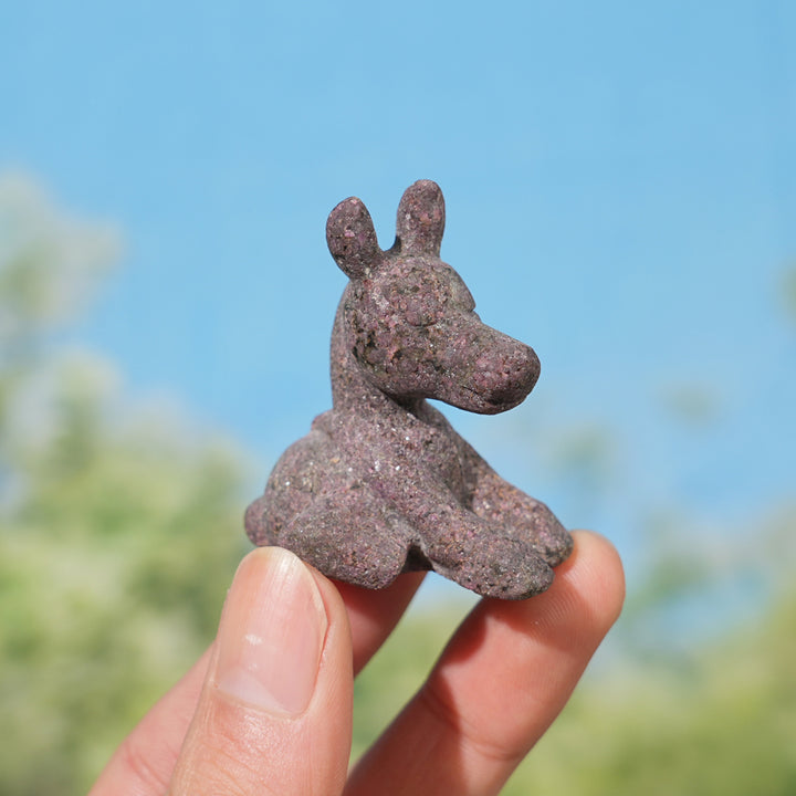 Natural Crystal Carving Sitting Donkey