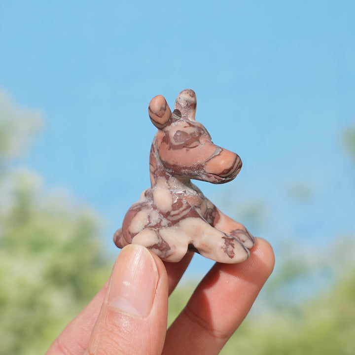 Natural Crystal Carving Sitting Donkey