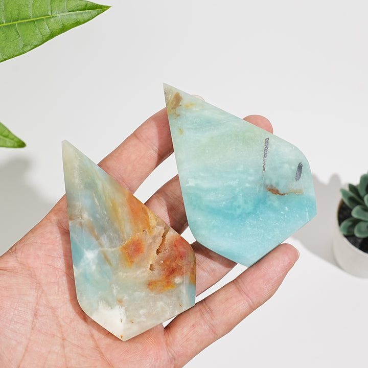 Natural Crystal Blue Quartzite Teardrop