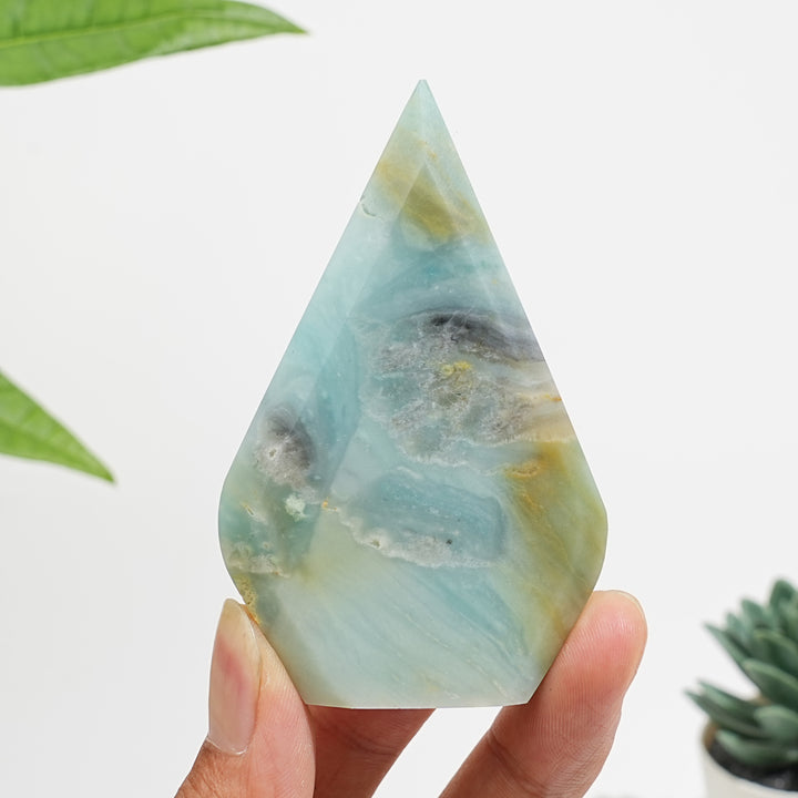 Natural Crystal Blue Quartzite Teardrop