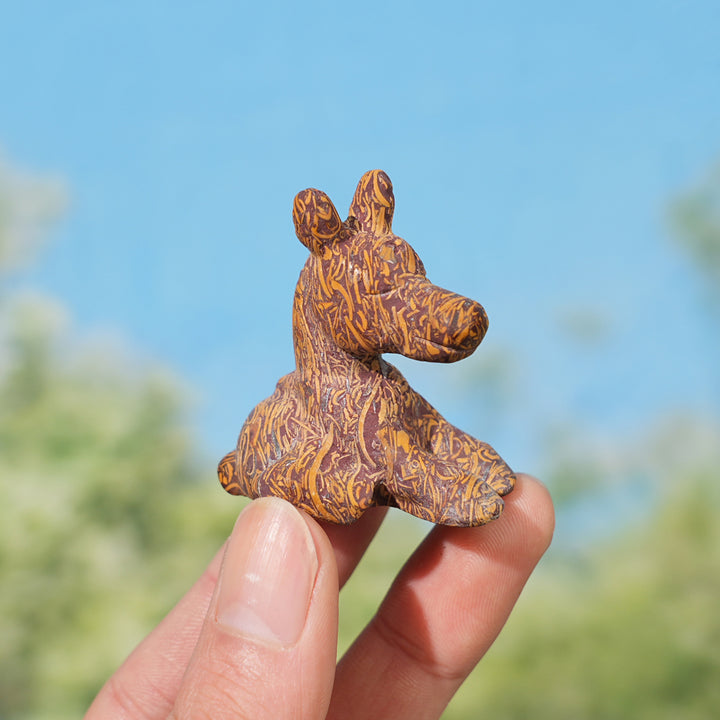 Natural Crystal Carving Sitting Donkey