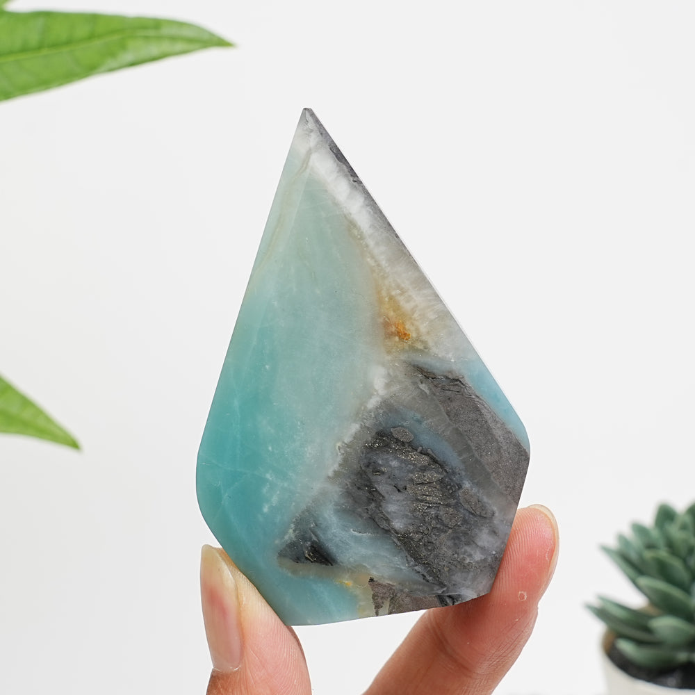 Natural Crystal Blue Quartzite Teardrop