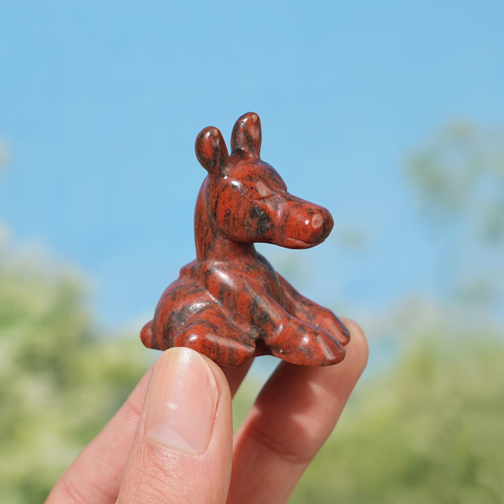 Natural Crystal Carving Sitting Donkey